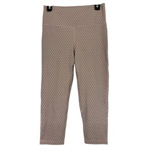 NEW Mono B High Waisted Capri Leggings Pink Green APH-A08117 Small